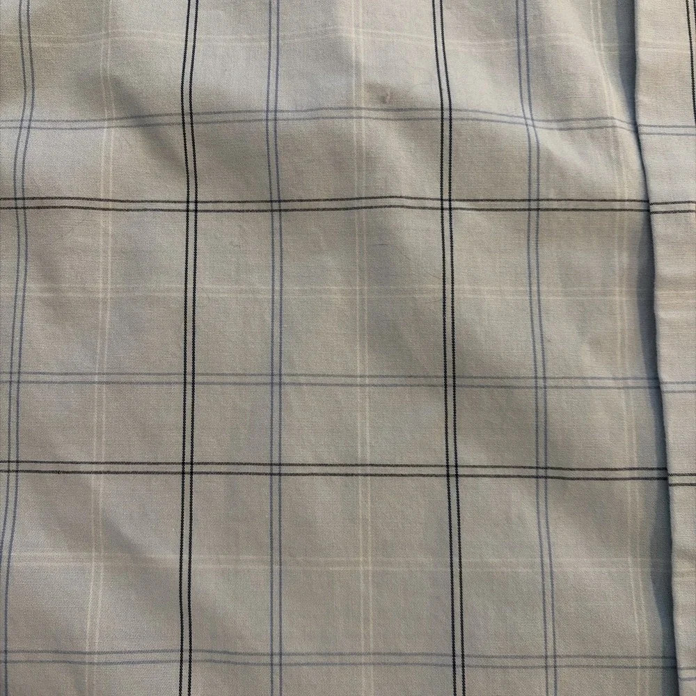 Banana Republic Wrinkle Resistant Slim Fit Blue/White Plaid Dress Shirt L